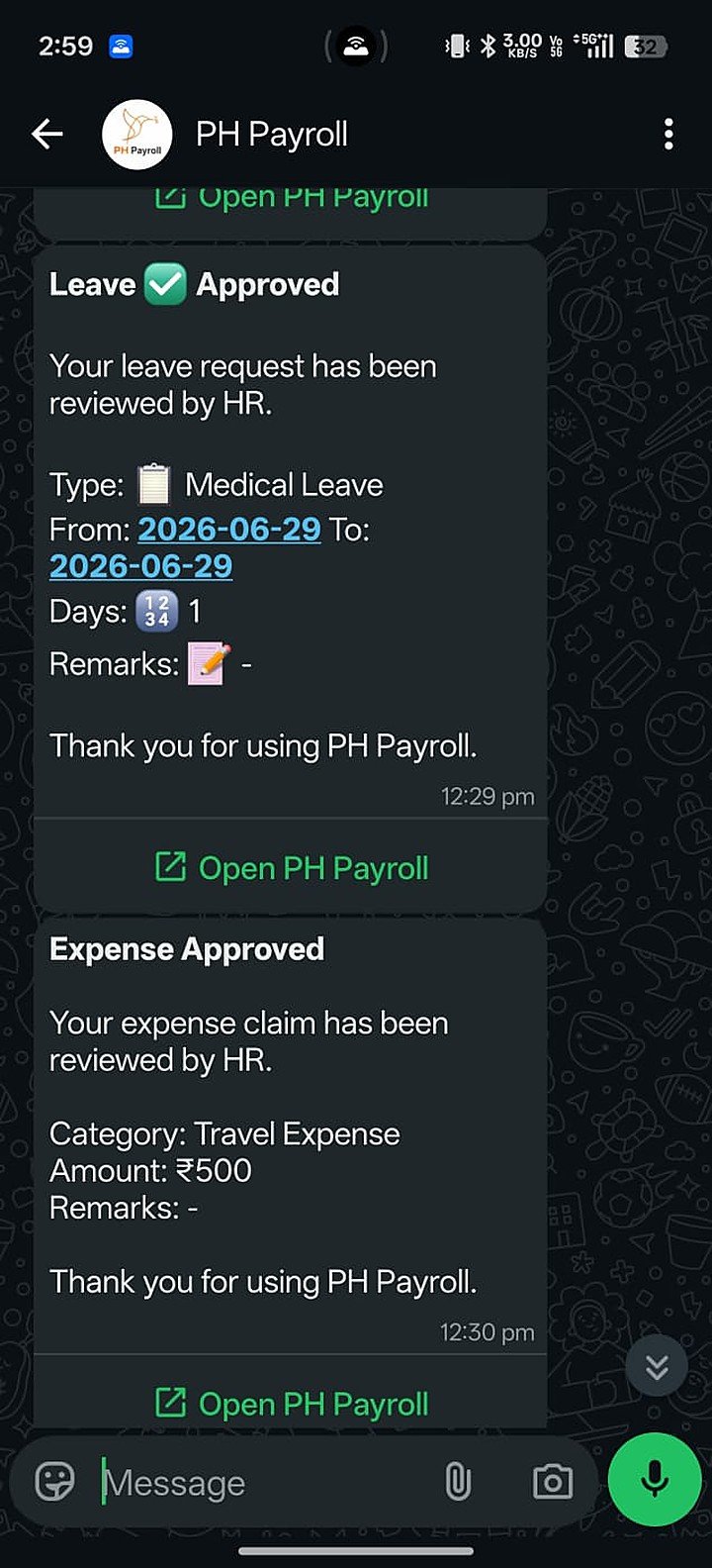 Leave and expense approvals