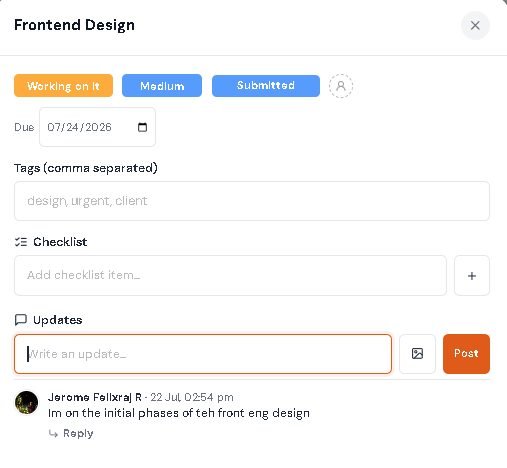 PH Payroll Project Updates screen